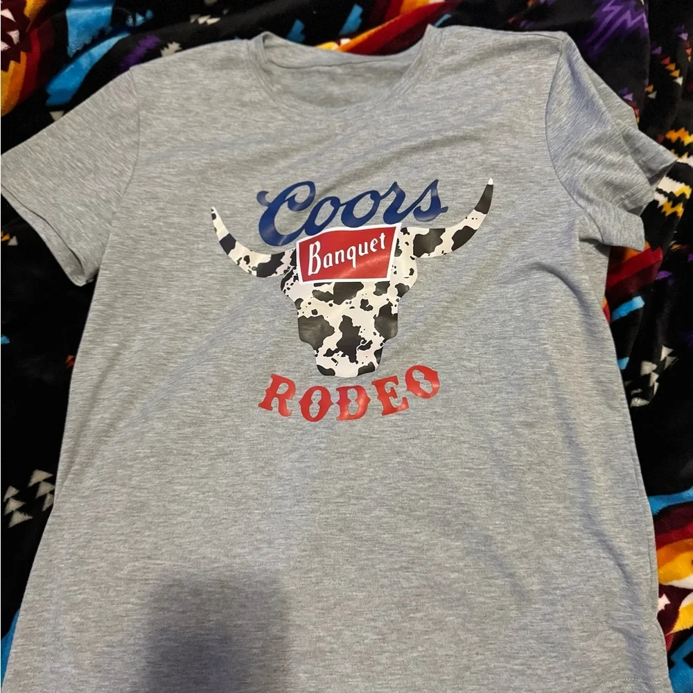 Coors banquet rodeo T-Shirt - Gray - Picture 1 of 4